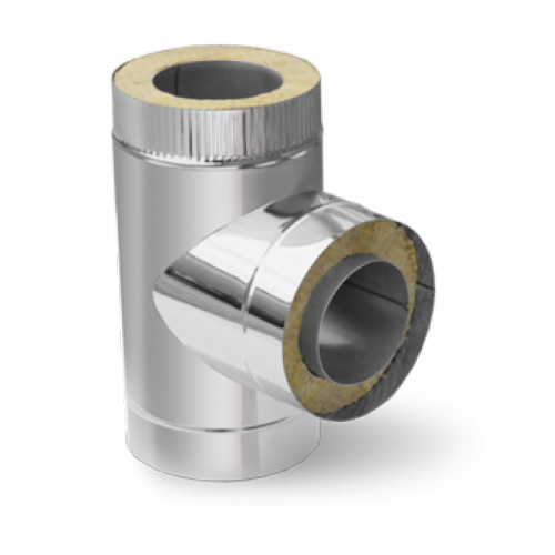 Сэндвич тройник Т-образный 200/280 (нерж 0,5 / цинк 0,5)