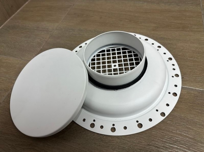 РЭД-ЛУК-SIR-D дизайнерский потолочный диффузор скрытого монтажа без видимого фланца secret белый 100